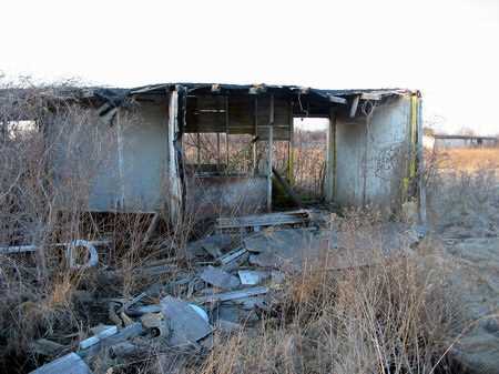 Motor City Dragway - Wrecked Bldg Photo From Water Winter Wonderland (newer photo)